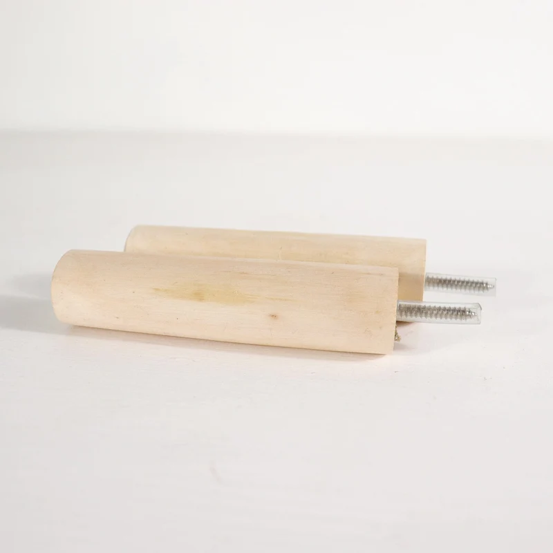 Natural Wood Cylinder Wall Peg — Boho Handmade Wooden Dowel Hook for Hanging