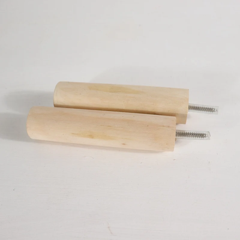 Natural Wood Cylinder Wall Peg — Boho Handmade Wooden Dowel Hook for Hanging