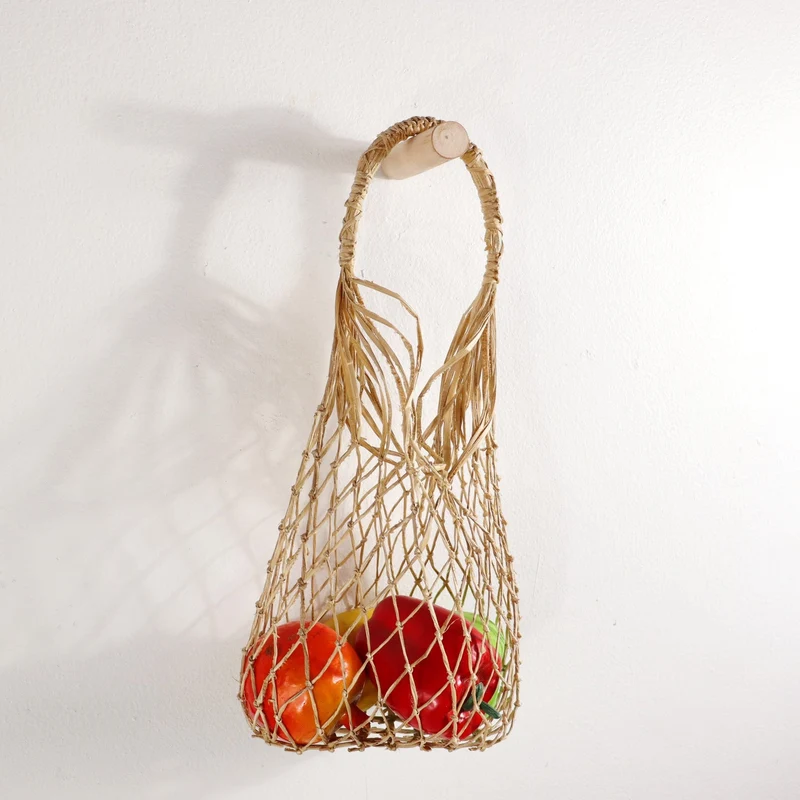 Natural Wood Cylinder Wall Peg — Boho Handmade Wooden Dowel Hook for Hanging