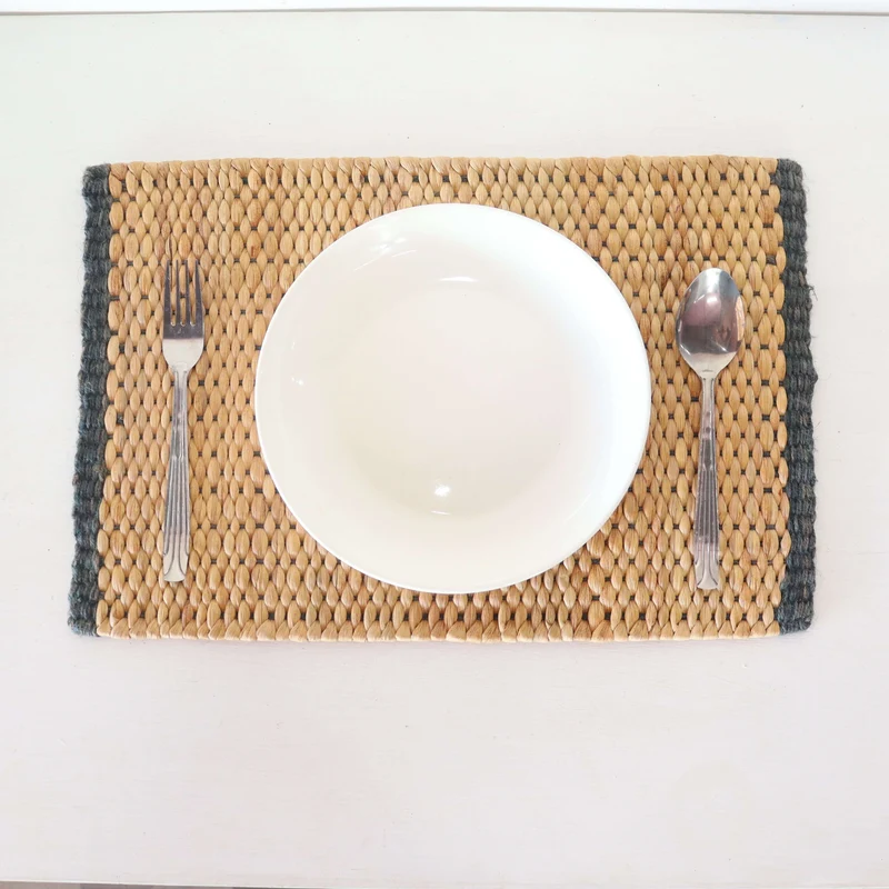 RA SI TA Woven Boho Placemats (Dark Blue)