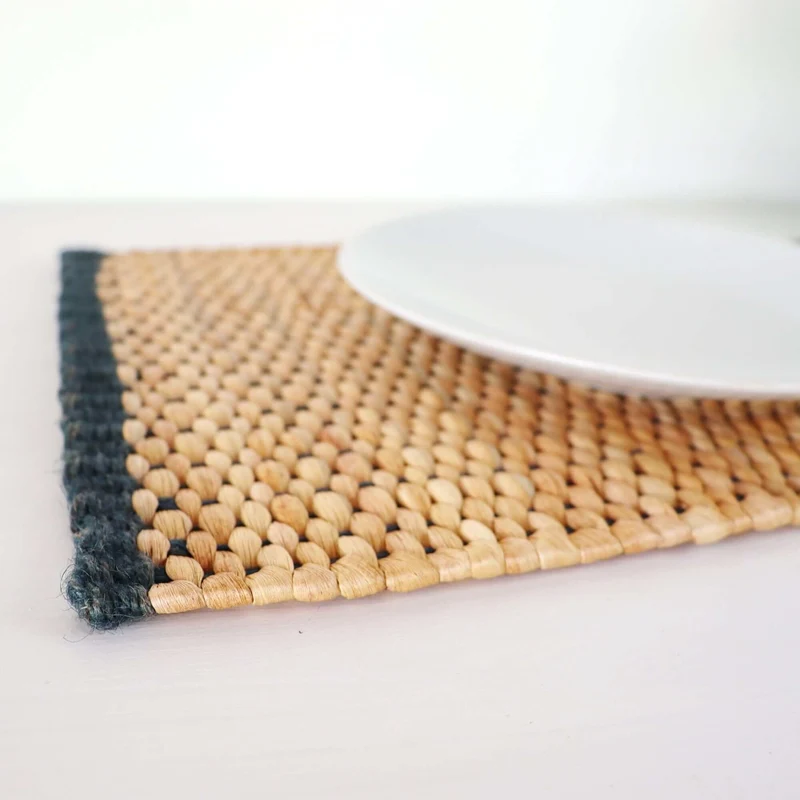 RA SI TA Woven Boho Placemats (Dark Blue)