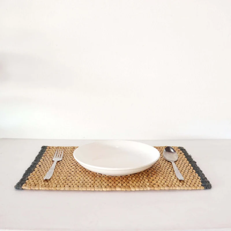 RA SI TA Woven Boho Placemats (Dark Blue)