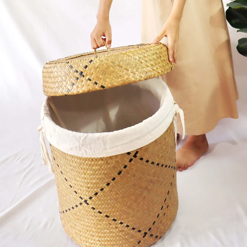 KU MUD Organize in Style with our Handwoven Laundry Basket