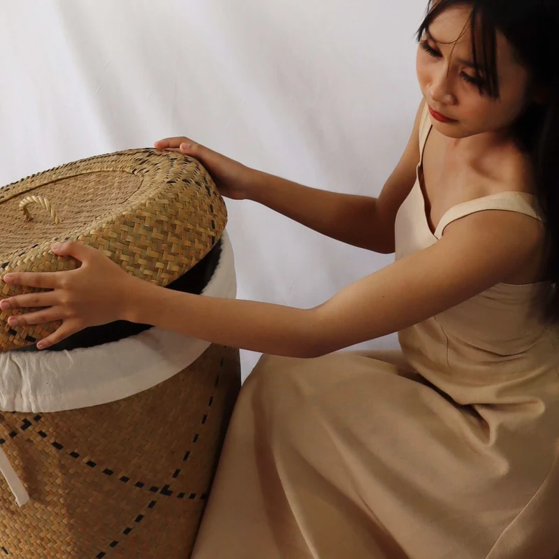 KU MUD Organize in Style with our Handwoven Laundry Basket