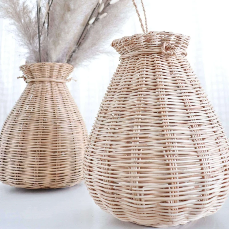 WA RIN YA Rattan Handwoven Vase