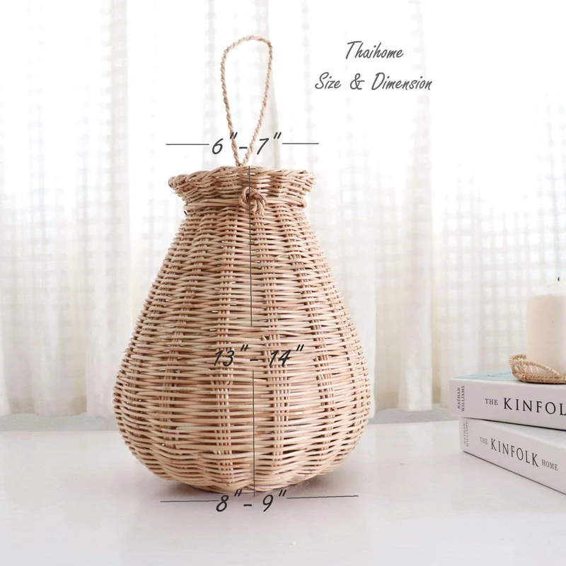 WA RIN YA Rattan Handwoven Vase