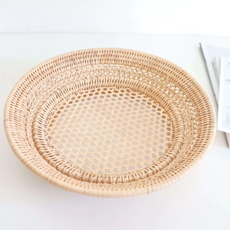 Wicker Round Rattan Basket