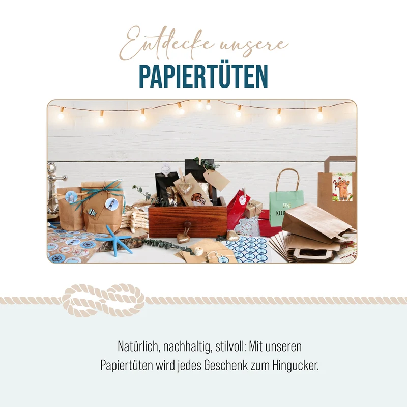 50 Geschenkboxen braun in Kraftpapier-Optik 8 x 6,5 x 5,5 cm