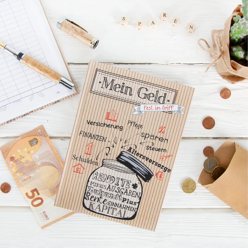 Haushaltsbuch Finanzbuch für Zuhause - Mein Geld fest im Griff - Übersicht Ausgaben Einnahmen DIN A5