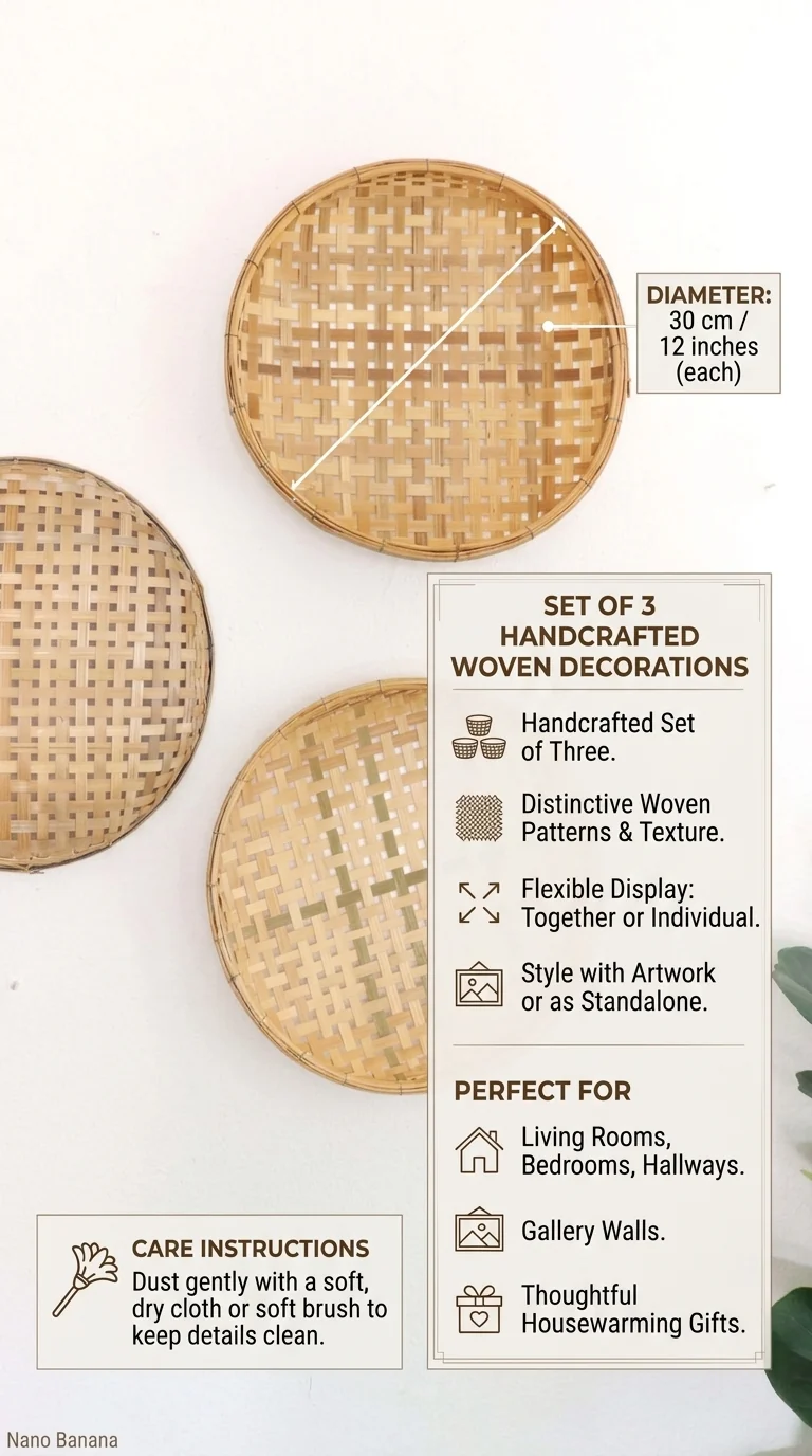 SANSUK Wall Hanging Décor | Set of 3