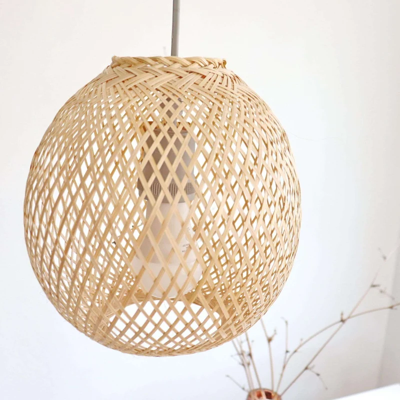 JUNDARA Round Bamboo Pendant Light