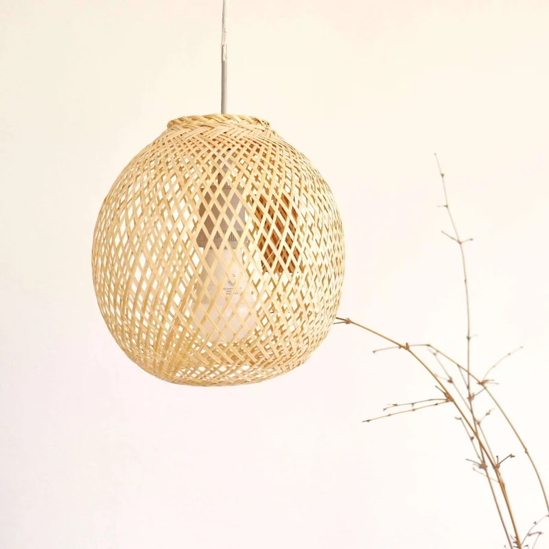 JUNDARA Round Bamboo Pendant Light