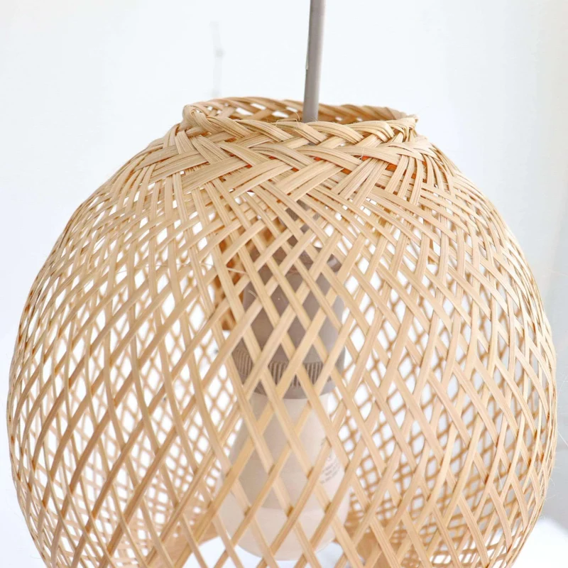 JUNDARA Round Bamboo Pendant Light
