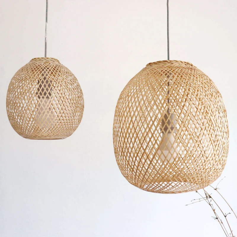 JUNDARA Round Bamboo Pendant Light