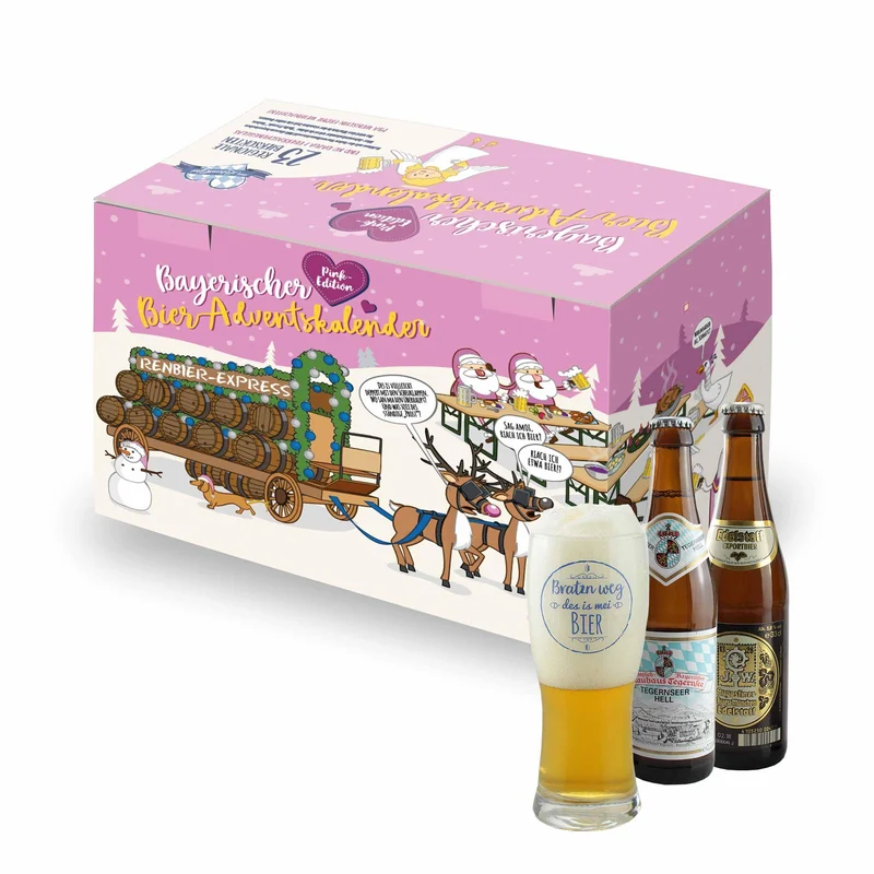Bayerischer Bier Adventskalender Pink Edition