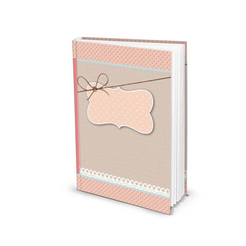 Kleines Notizbuch rosa blanko DIN A5 mit Cover zum Beschriften - Buch zum Selberschreiben