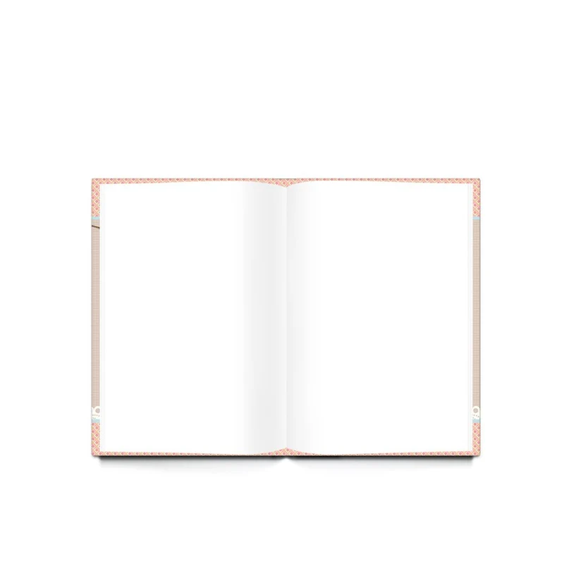 Kleines Notizbuch rosa blanko DIN A5 mit Cover zum Beschriften - Buch zum Selberschreiben