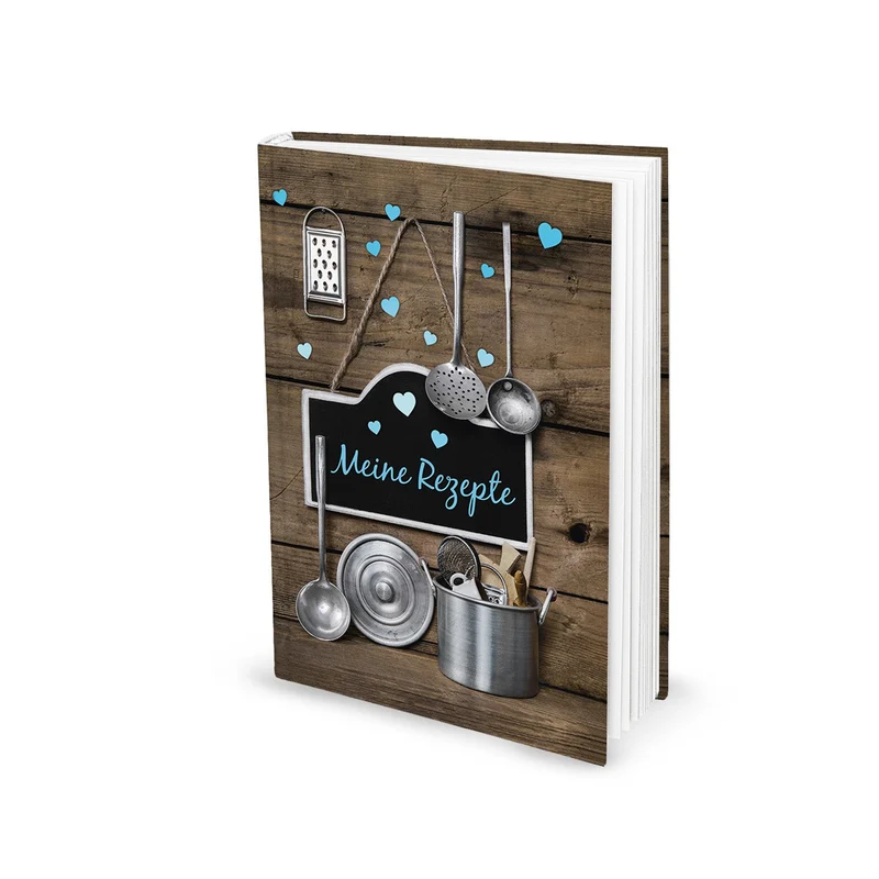 Geschenk-SET zu Weihnachten Geburtstag Hochzeit: 2 x DIN A5 Rezeptbuch Kochbuch Backbuch zum Selberschreiben MEINE REZEPTE sammeln Kochrezepte Backrezepte - Küche Essen gesunde Ernährung