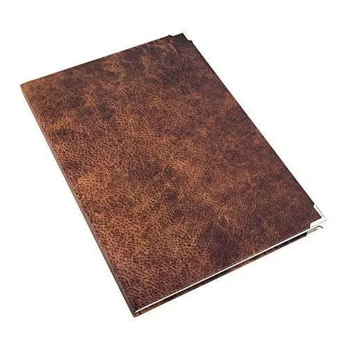 Großes Notizbuch DIN A4 in Lederoptik braun - leeres Buch im Nostalgie-Look