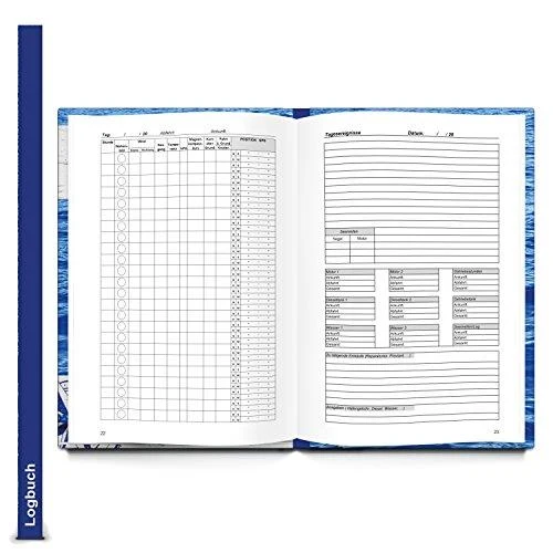 Geschenk-SET Logbuch ADVENTURE - Yachtlogbuch Schiffstagebuch Buch + Seemeilenbuch Eigner Yacht Segeln Segler Geschenk Segelyacht Motorboot Besitzer SKS-Prüfung Segelkurs Segelschein