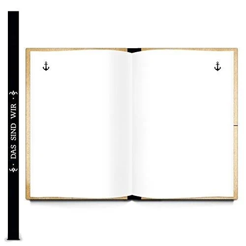 Familienbuch XXL beige mit Anker-Motiv DIN A4 - Familienalbum Stammbaum zum Selbst Gestalten