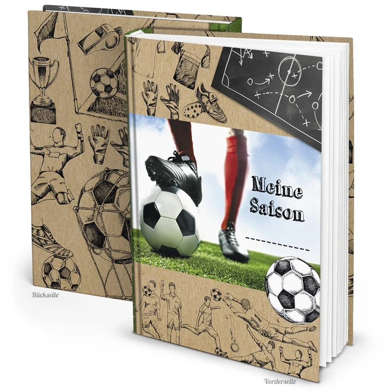 Fußball Geschenkbuch Notizbuch "Meine Saison" Fußballbuch A5