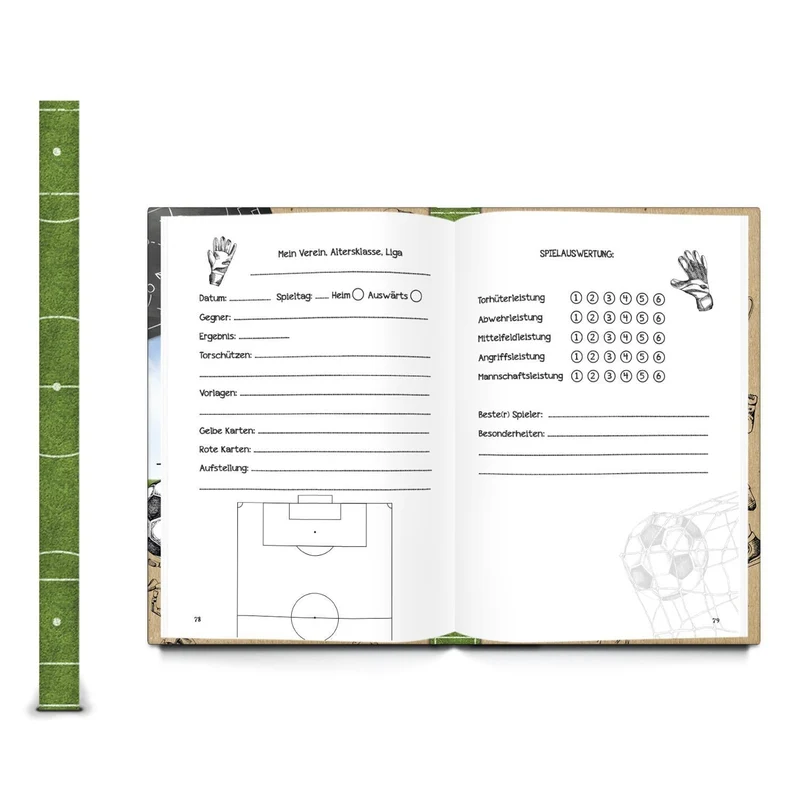 Fußball Geschenkbuch Notizbuch "Meine Saison" Fußballbuch A5