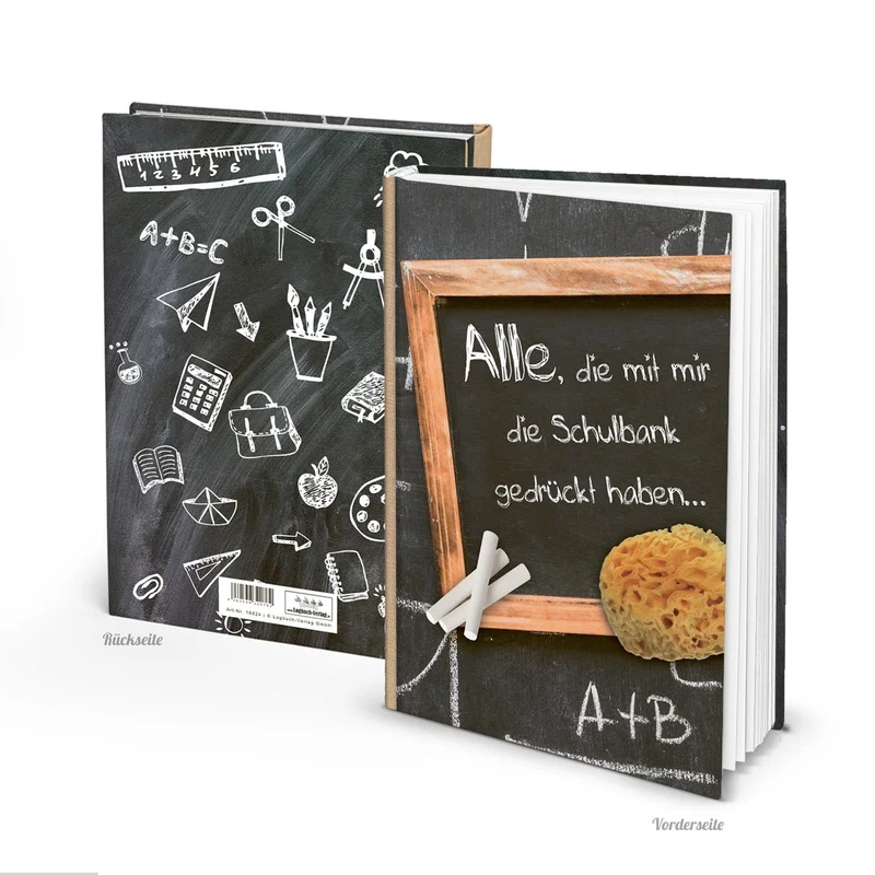 Freundebuch ALLE DIE MIT MIR DIE SCHULBANK GEDRÜCKT HABEN Erinnerungsalbum DIN A5 Schulfreunde