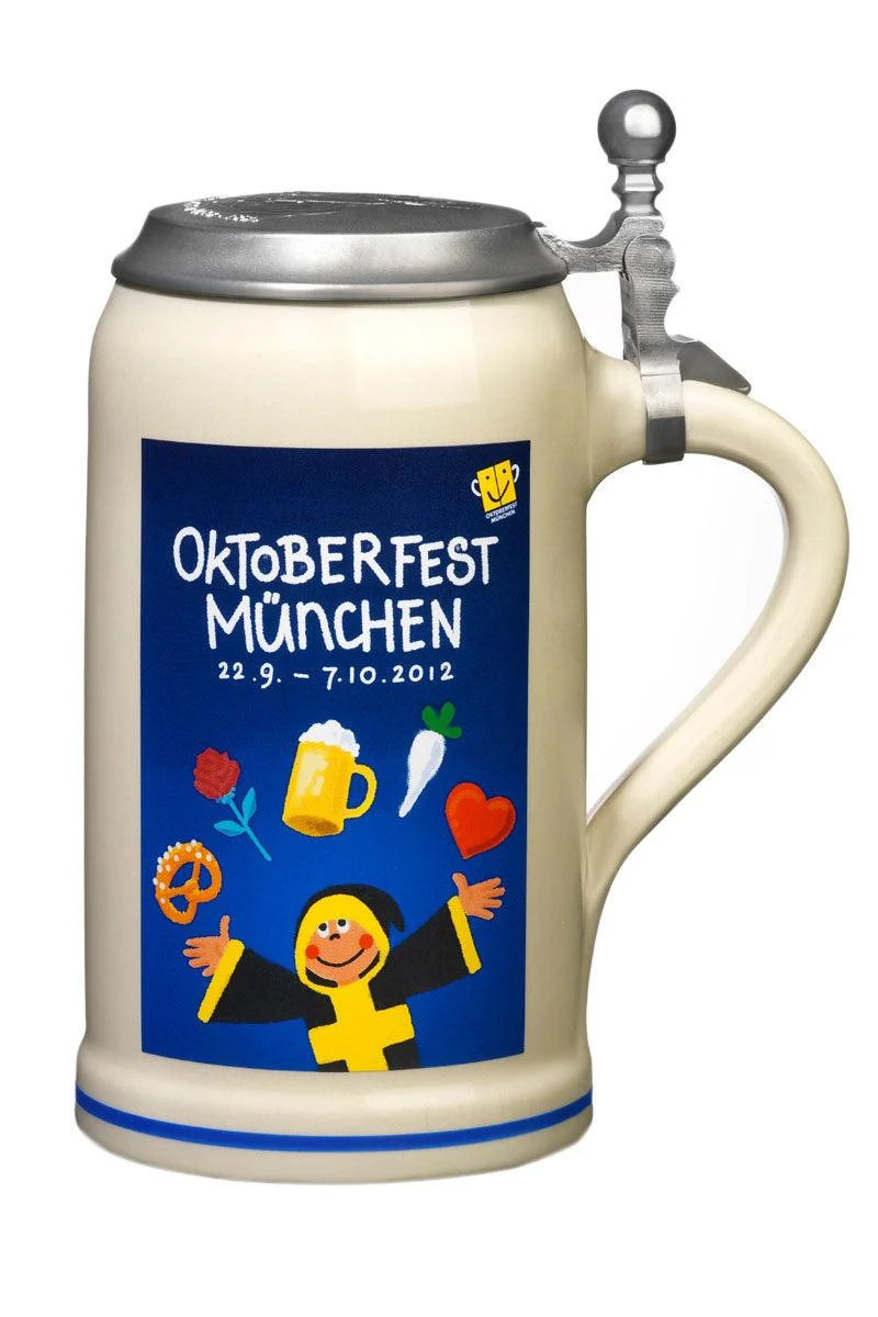 Offizieller Oktoberfestkrug 2012 mit Deckel