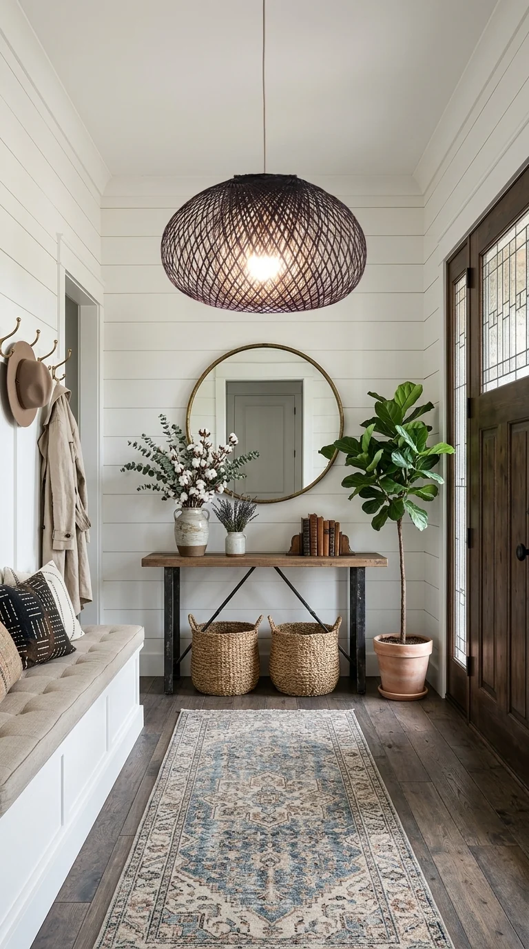 ARUNEE Black Bamboo Pendant Light