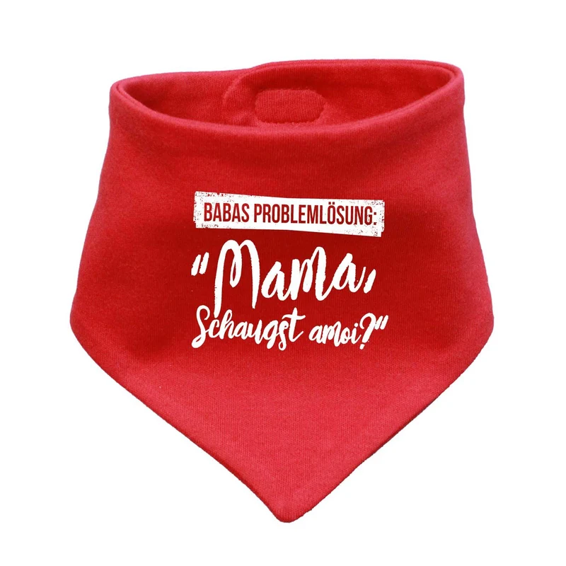 Bayerisches Babyhalstuch "Papas Problemlösung…"