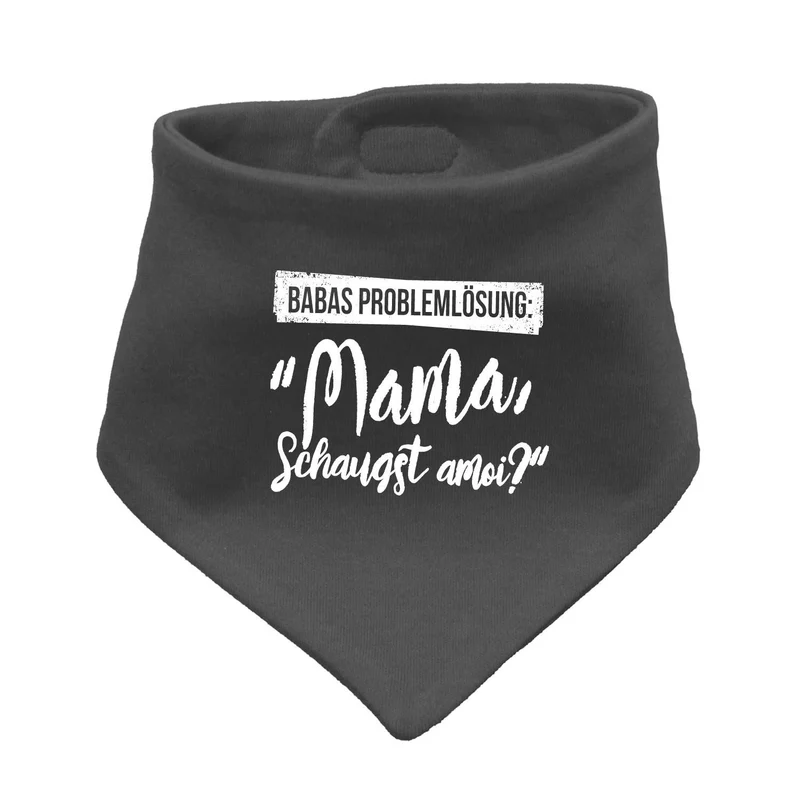 Bayerisches Babyhalstuch "Papas Problemlösung…"