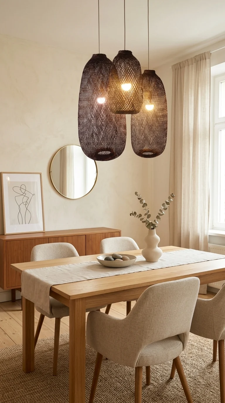 TEERAYA – Black Bamboo Pendant Light