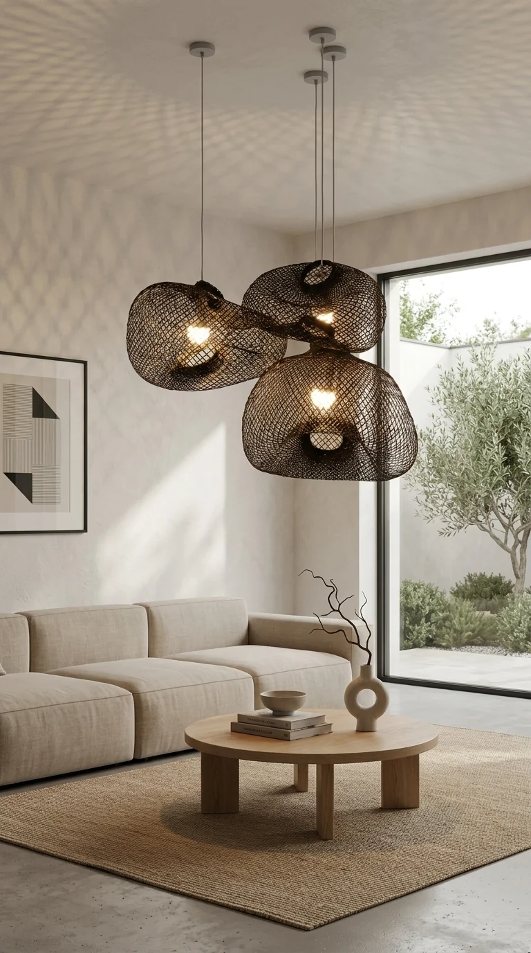 TEERAYA – Black Bamboo Pendant Light