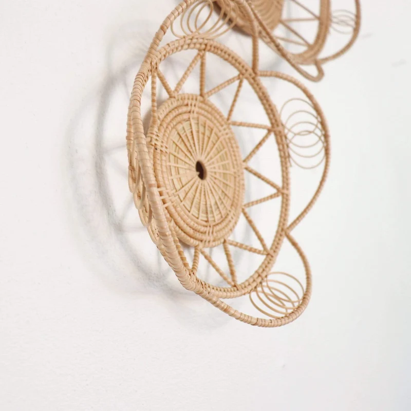 HOM - Rattan Wall Art Décor Hanging (Set of 8)