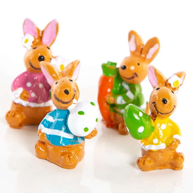24 kleine bunte Osterhasen - Mini Osterhäschen 2,5 cm als Give-Away