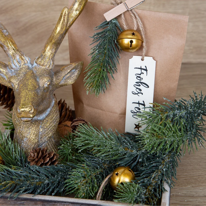 Frohes Fest Text Weihnachtsanhänger aus Holz Weihnachtsgeschenk Anhänger