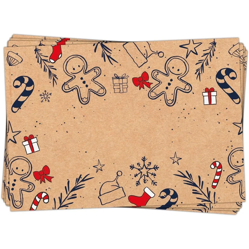 50 Stück Geschenkaufkleber Weihnachten Namensaufkleber Aufkleber Geschenke weihnachtlich ROT natur SCHWARZ 7 x 5 cm Kraftpapier Sticker Namens-Etiketten