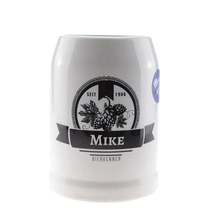 Stein Bierkrug "Hopfendolde" mit Wunschname