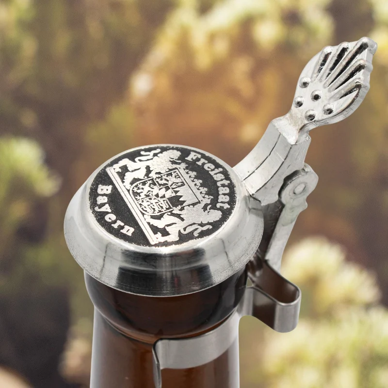 Bierflaschen Zinndeckel zum Aufstecken "Bayern"