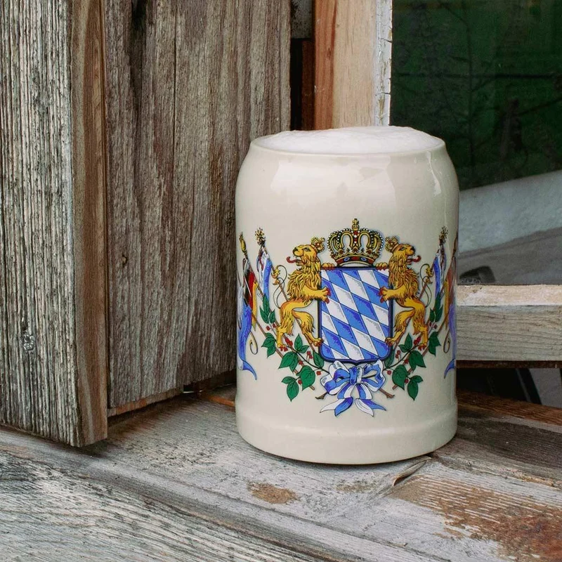 Steinkrug Bayern 0,5 l mit Wappen