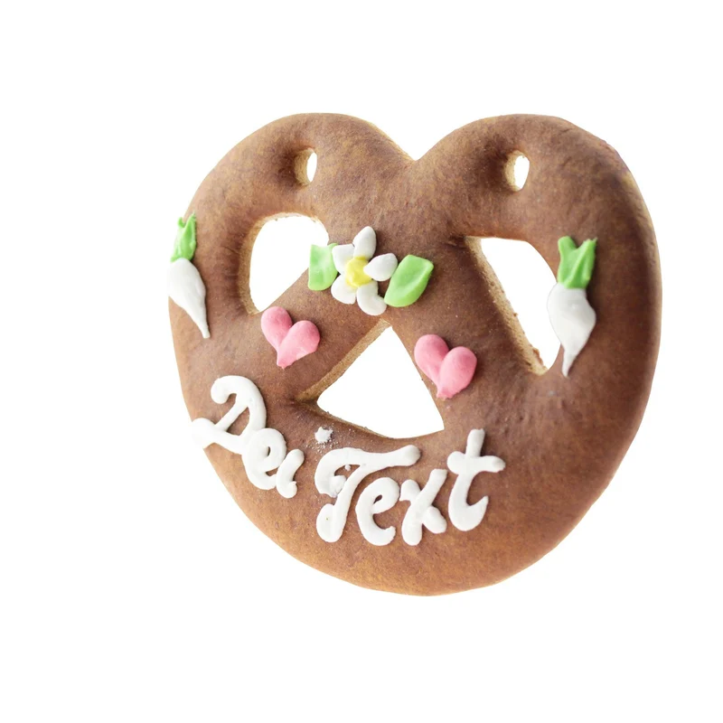 Lebkuchenherz in Brezenform
