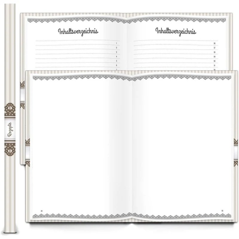 2 Kochbücher zum selbst Gestalten A4 + A5 - Geschenkidee für Hobbyköche