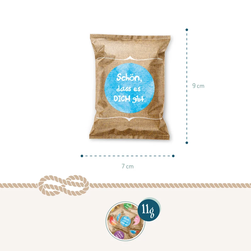 Gummibärchen-Tütchen mit Spruch als süßes Gastgeschenk