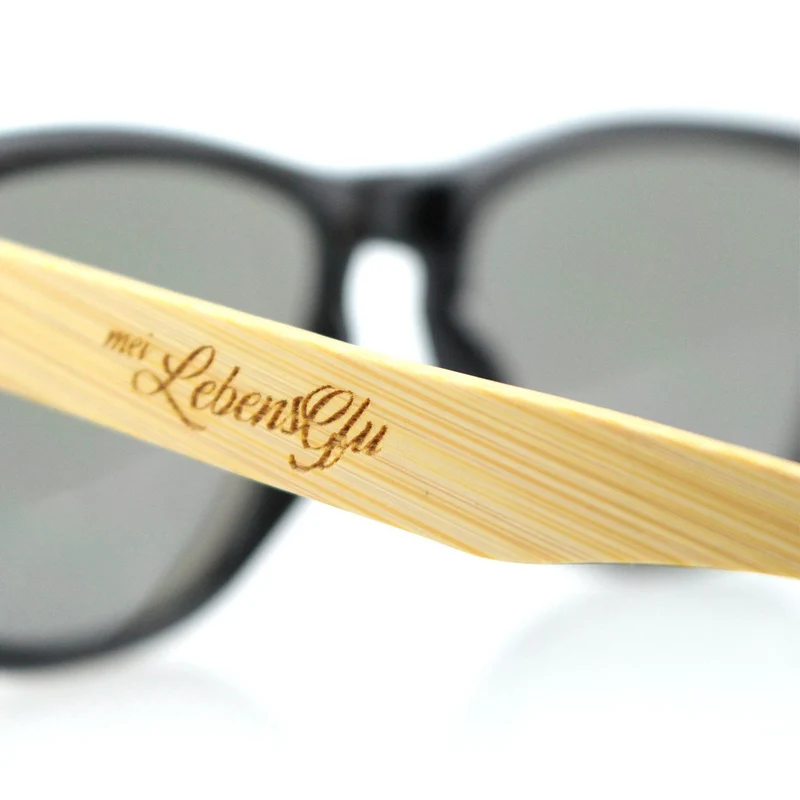 Bambus Sonnenbrille "Gäh mia aus da Sunn!"