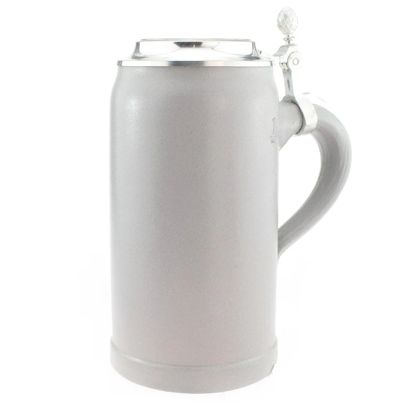 PREMIUM Bierkrug mit Zinndeckel & Prägung