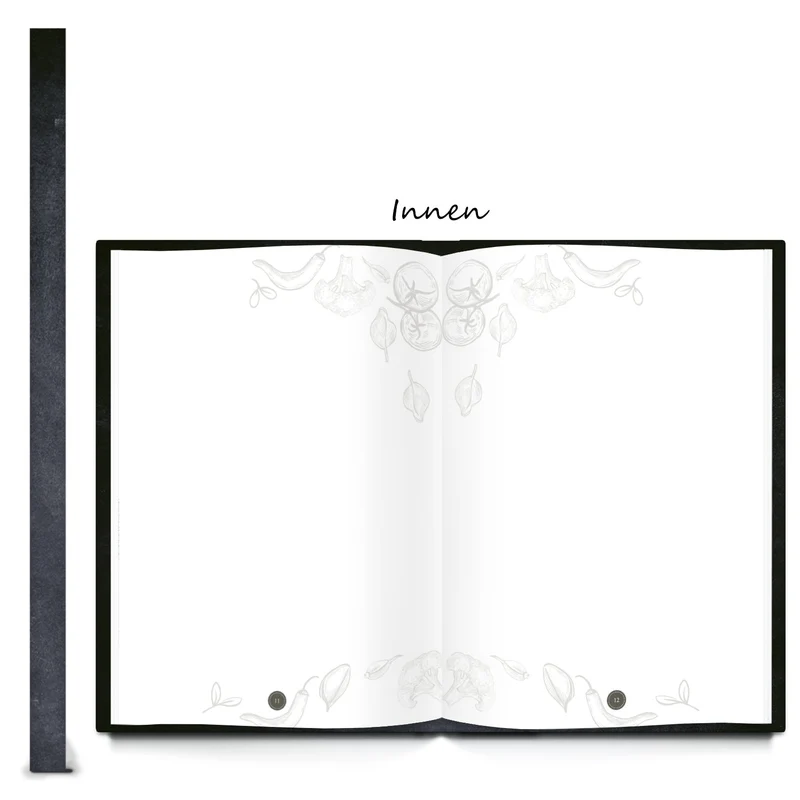 Logbuch-Verlag DIY Kochbücher SET schwarz weiß Tafelkreide-Stil A4 + A5 - leere Rezeptbücher für eigene Rezepte - Geschenkidee Weihnachten Geburtstag
