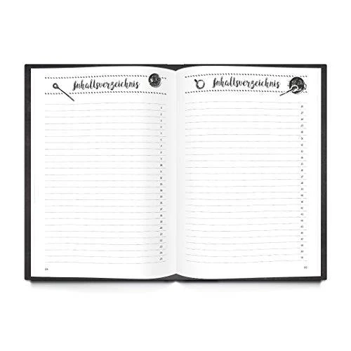 Rezeptbücher Set - 2 leere Kochbücher zum Selberschreiben A4 + A5 schwarz weiß
