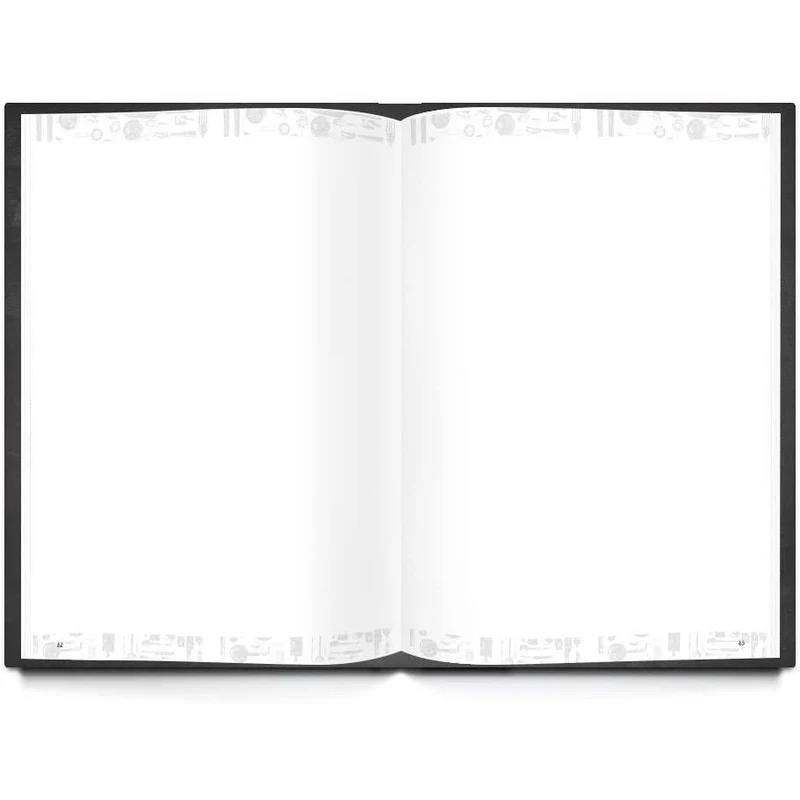 Rezeptbücher Set - 2 leere Kochbücher zum Selberschreiben A4 + A5 schwarz weiß