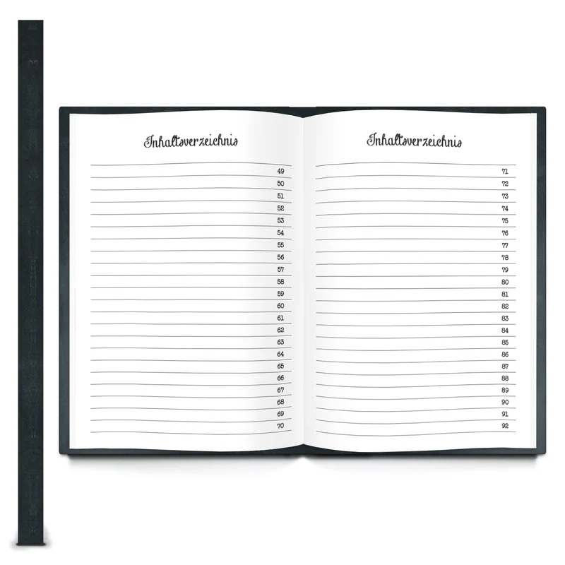 Rezeptbücher Set - 2 leere Kochbücher zum Selberschreiben A4 + A5 schwarz weiß
